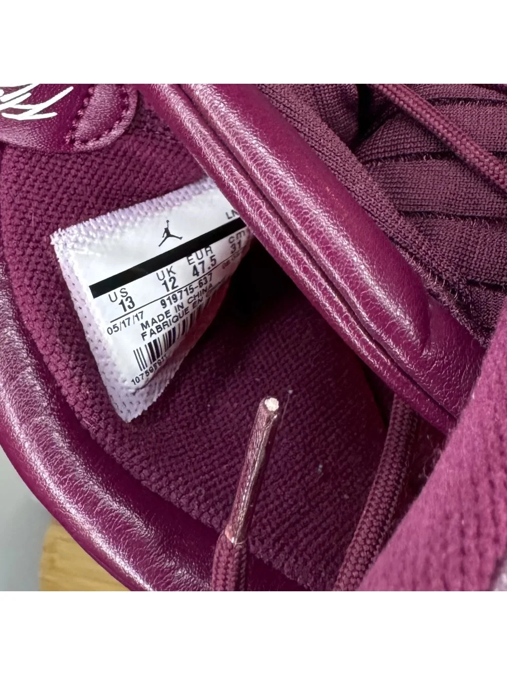 Jordan Jumpman Team II Burgundy White Men’s Size 13 Basketball Shoes 897998-637
